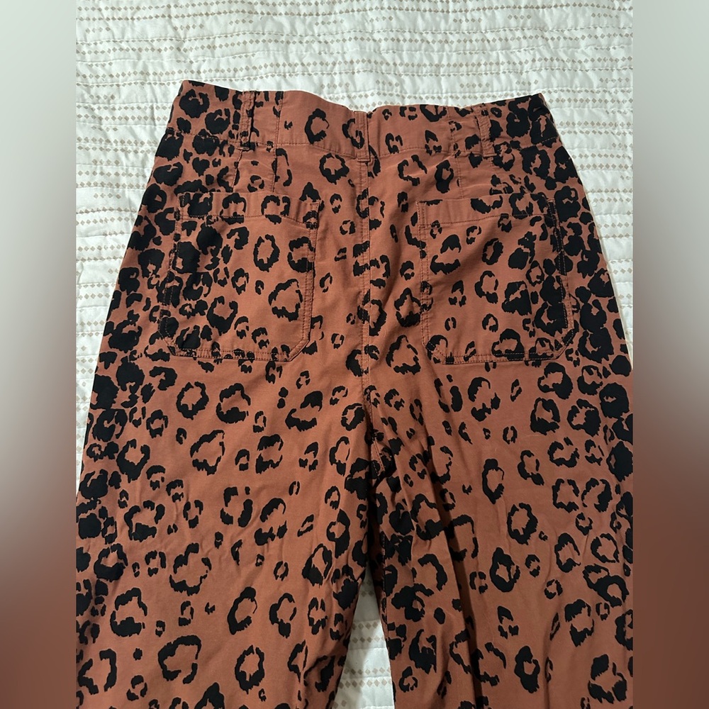Maeve Brown Leopard Print Cropped Pants - Picture 4 of 7